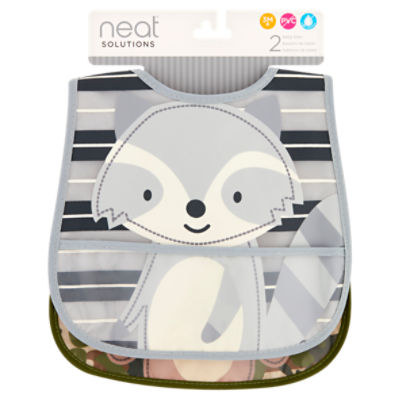 Neat Solutions Baby Bibs, 3 M+, 2 count