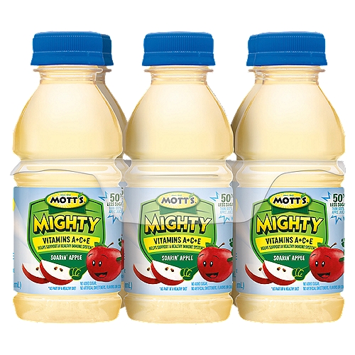 Mott's Mighty Soarin' Apple Juice Beverage, 8 fl oz, 6 count