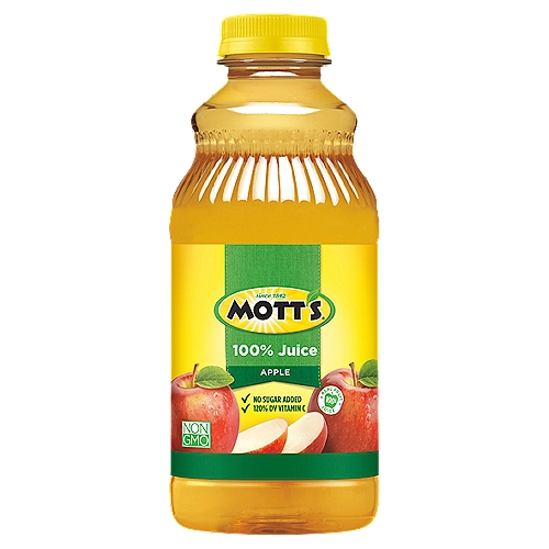 Mott's Apple 100% Juice
Provides 2 Servings of Fruit per 8 Fl Oz. Current USDA Dietary Guidelines Recommend a Daily Intake of 2 Cups of Fruit for a 2,000 Calorie Diet. 1 Serving = 1/2 Cup