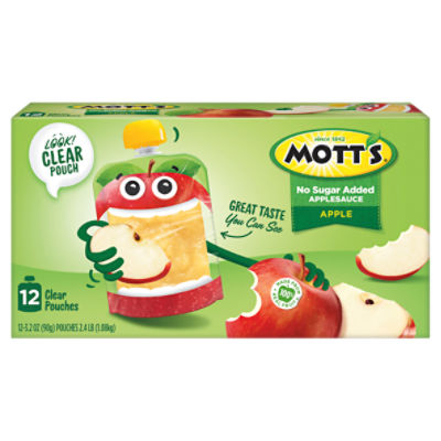 Mott's Apple No Sugar Added Applesauce, 12 count