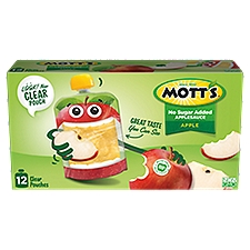 Mott's Apple No Sugar Added Applesauce, 12 count