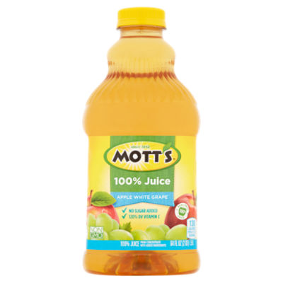 Mott's Apple White Grape 100% Juice, 64 fl oz, 64 Fluid ounce