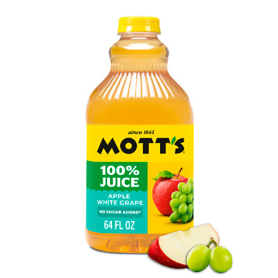 Mott's Apple White Grape 100% Juice, 64 fl oz