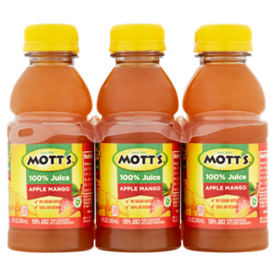 Mott's Apple Mango 100 Juice, 8 fl oz, 6 count The Fresh Grocer