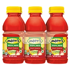 Mott's Fruit Punch 100% Juice, 8 fl oz, 6 count