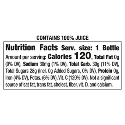 Mott's 100% Juice Fruit Punch Juice, 8 fl oz, 6 Count Bottles 