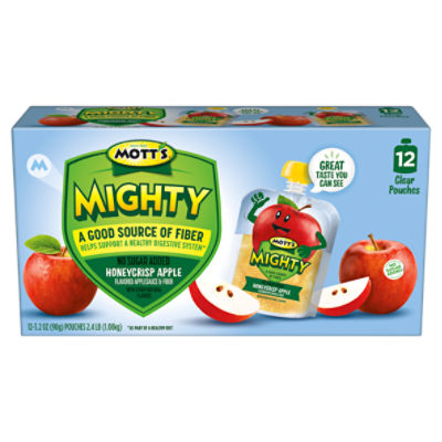 Mott's Mighty No Sugar Added Honeycrisp Apple Flavored Applesauce