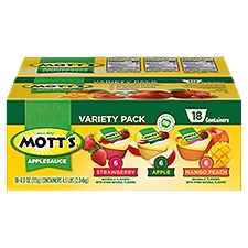 MOTT'S Strawberry, Apple, Mango Peach, Applesauce, 72 Ounce