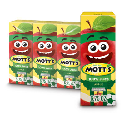 Mott's 100% Apple Juice, 3 count, 6.75 fl oz