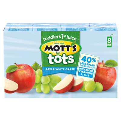 Mott's for Tots Apple White Grape Juice, 8 count