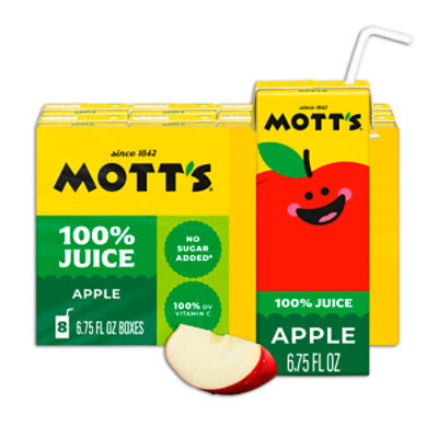 Mott's Apple 100% Juice, 8 count