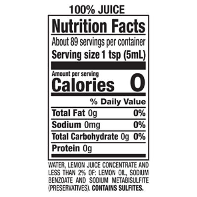 Realemon 100% Lemon Juice - 15 Fl Oz Bottle : Target