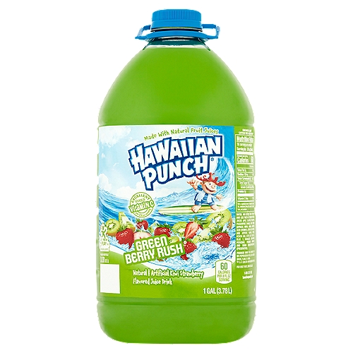 Hawaiian Punch Green Berry Rush Juice Drink, 3.78 L
Natural & Artificial Kiwi Strawberry Flavored Juice Drink