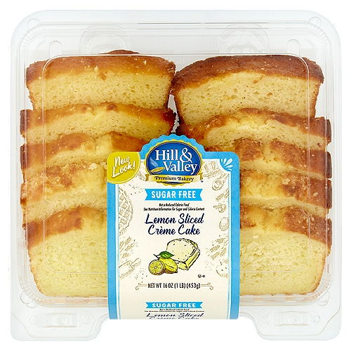 Hill & Valley Premium Bakery Sugar Free Lemon Sliced Crème Cake, 16 oz