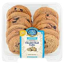 Hill & Valley Premium Bakery Sugar Free Chocolate Chunk Cookies, 15 oz
