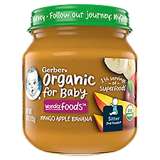 Gerber 2nd Foods Baby Food, Organic Mango Apple Banana Sitter, 4 Ounce