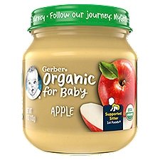 Gerber 1st Foods Apple Baby Food, Supported Sitter, 4 oz