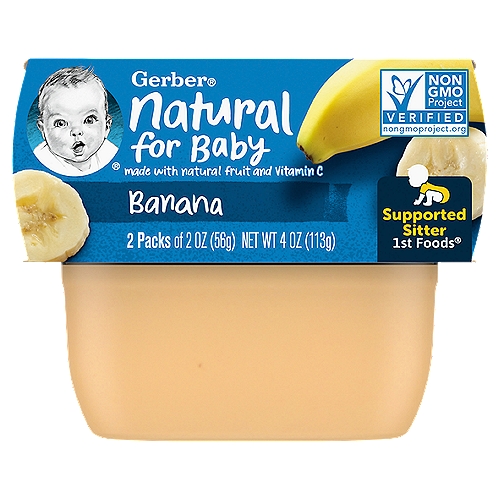 (Pack of 2) Gerber 1st Foods Banana Baby Food, 2 oz Tubs