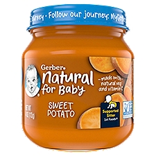 Gerber 1st Foods Natural Sweet Potato Stage 1, Baby Food, 4 Ounce