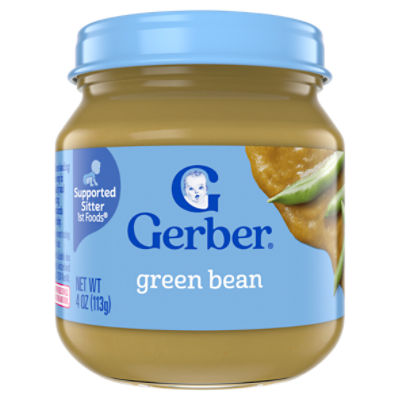 Gerber 1st Foods Natural Green Bean Baby Food, 4 Oz Jar