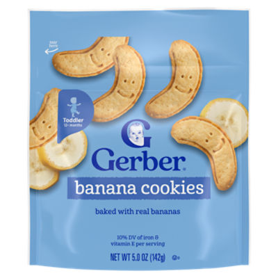 Gerber Banana Cookies Baby Food, Toddler 12+ months, 5.0 oz