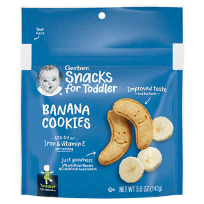 Gerber Banana Cookies Baby Food, Toddler 12+ months, 5.0 oz