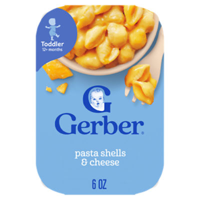 Gerber Pasta Shells & Cheese, Toddler, 12+ Months, 6 oz