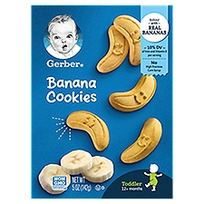Gerber Banana Cookies, Toddler, 12+ Months, 5 oz