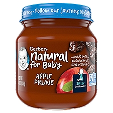 Gerber 2nd Foods Baby Food, Natural Apple Prune Sitter, 4 Ounce