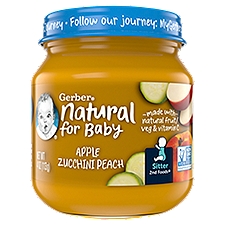 Gerber 2nd Foods Apple Zucchini Peach Sitter, Baby Food, 4 Ounce