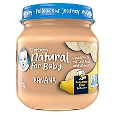 Gerber Baby Food Natural Banana Supported Sitter, 4 Ounce