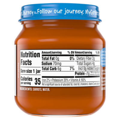 Gerber 1st Foods Natural for Baby Carrot Baby Food, Supported Sitter, 4 oz  - Fairway