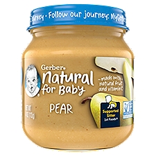 Gerber 1st Foods Natural for Baby Pear Supported Sitter, Baby Food, 4 Ounce