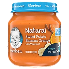 Gerber 2nd Foods Natural Sweet Potato Banana Orange, Baby Food, 4 Ounce