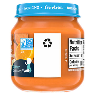 Gerber 2nd Foods Natural Sweet Potato Banana Orange Baby Food 4 oz