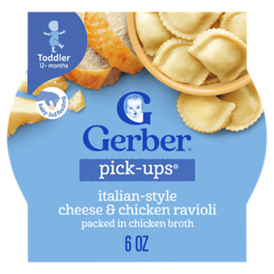 Gerber Pick-Ups Italian-Style Cheese & Chicken Ravioli Baby Food, Toddler 12+ months, 6 oz