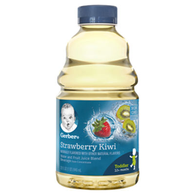 Gerber Strawberry Kiwi Water and Fruit Juice Blend Beverage, Toddler, 12+ Months, 32 fl oz