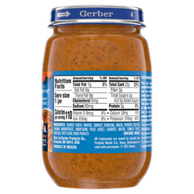 Gerber pasta hot sale primavera