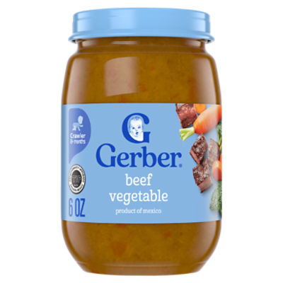 Gerber Beef Vegetable Baby Food, Crawler 8+ months, 6 oz
