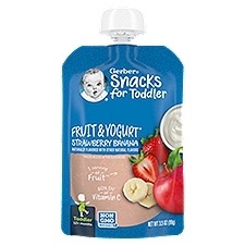 Gerber Strawberry Banana Toddler 12+ Months, Baby Food, 3.5 Ounce