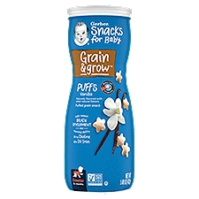 Gerber Grain & Grow Vanilla Puffs Puffed Grain Snack, Crawler, 8+ Months, 1.48 oz, 1.48 Ounce