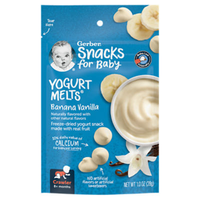 Gerber Yogurt Melts Banana Vanilla Freeze Dried Yogurt & Fruit Snacks, 1 Oz