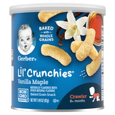 Gerber Snacks for Baby Grain & Grow Puffs, Peach, Puffed Grain Snack for  Crawlers, Non-GMO & Baby Led Friendly Snacks, 1.48-Ounce Canister (Pack of  3)