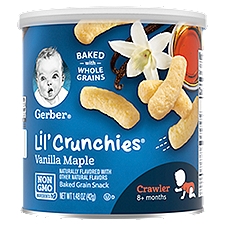 Gerber Lil Crunchies Vanilla Maple Baked Corn Baby Snacks, 1.48 Oz, 1.48 Ounce