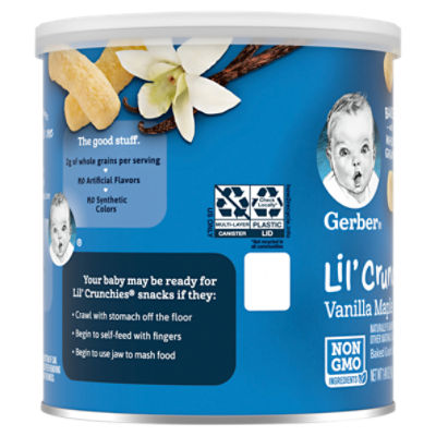 Gerber Lil Crunchies Vanilla Maple Baked Corn Baby Snacks, 1.48 Oz