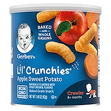 Gerber Lil' Crunchies Apple Sweet Potato Baked Corn Snacks, 1.48 Oz