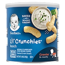 Gerber Lil' Crunchies Ranch, Baked Corn Baby Snacks, 1.48 Ounce
