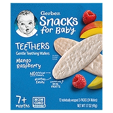 Gerber Mango Raspberry Teethers Baby Snacks, 1.07 Oz, 1.7 Ounce