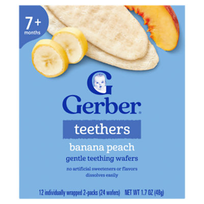Gerber Banana Peach, Teething Wafers
