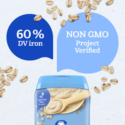 Gerber 1st Foods Oatmeal Cereal Baby Food, Supported Sitter, 8 oz